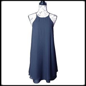 Soprano Black Sleeveless Mini Shift Dress Size Med